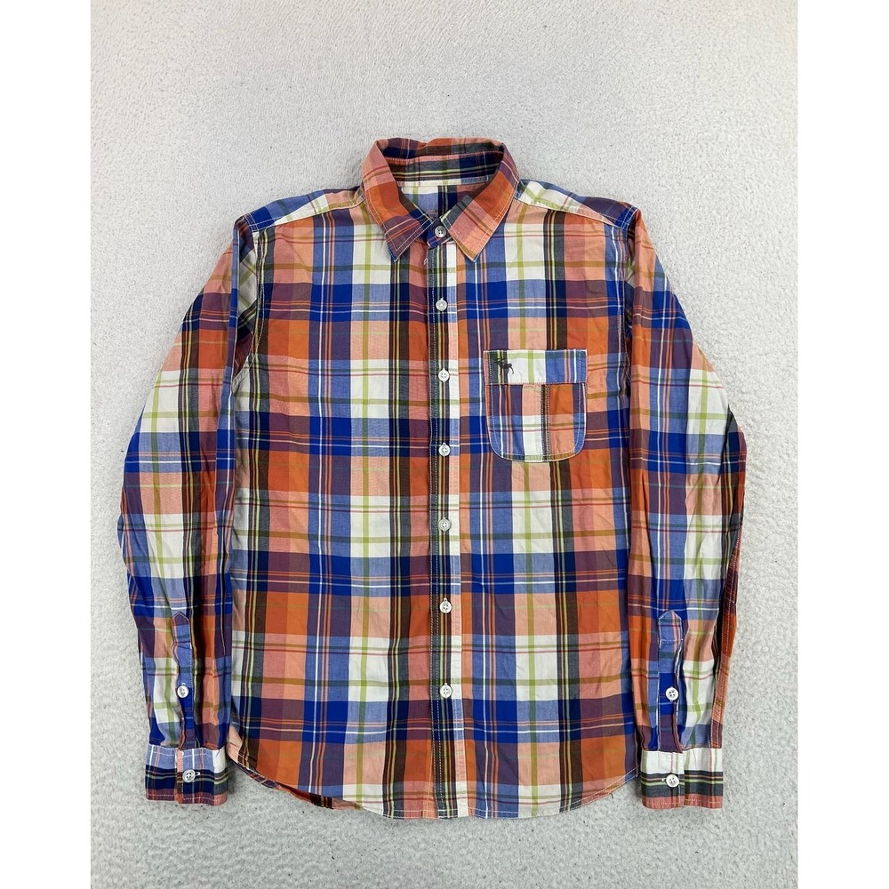 Abercrombie & Fitch Shirt Mens Medium Multicolor Plaid Long Sleeve Button Up